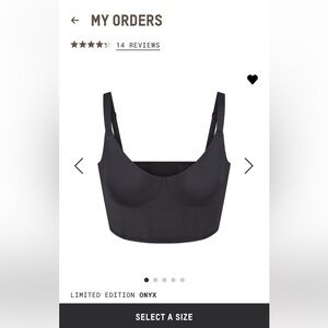 Skims Demi corset bra onyx 32C 34B